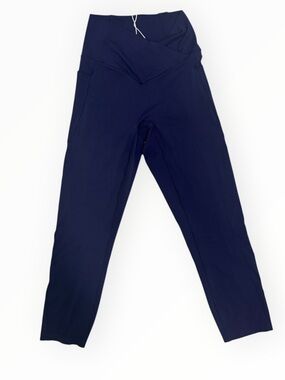 Halara navy blue cross over waist leggings Size XS #leggings #activewear